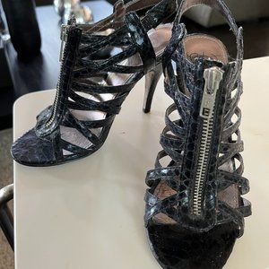 Size 6 iFergie Black Snake Skin Heals